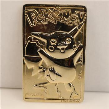 Pikachu Nintendo Metal Trading Card