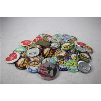 Pin Buttons, Compact Mirrors,And More Bulk Lot, 20+ Pieces