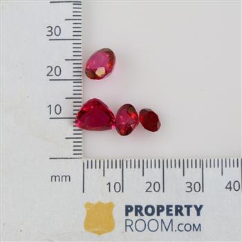 Pink Faceted Loose Jewelry Craft Stones, 4 Stones