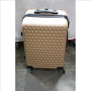 Pink Heart Hardplastic Suitcase