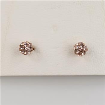 Pink Stone Fashion Stud Earrings