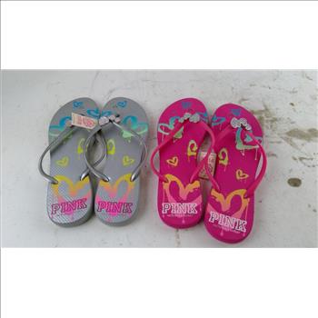 Pink Womens Flip Flops Size 9-10