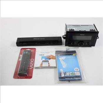 Pioneer In Dash Receiver, Document Scanner, Brief Case And More 7 Pieces