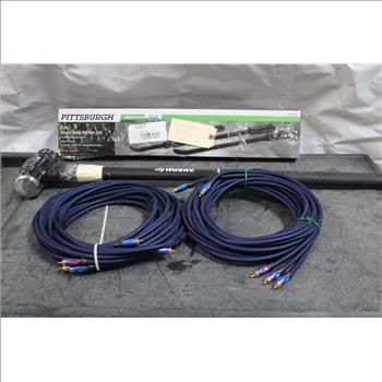 Pittsburgh Pry Bar Sot 01654, Husky Sledge Hammer, And Misc. Wiring