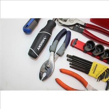 Pittsburgh, Stanley, Husky, & More Assorted Hand Tools In Keter All Purpose Box; 5+ Pieces