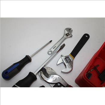Pittsburgh, Stanley, Husky, & More Assorted Hand Tools In Keter All Purpose Box; 5+ Pieces