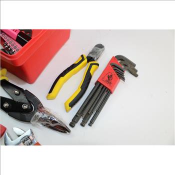 Pittsburgh, Stanley, Husky, & More Assorted Hand Tools In Keter All Purpose Box; 5+ Pieces