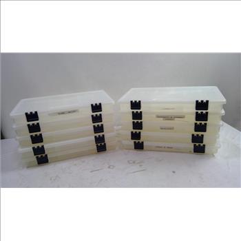 Plastic Clear Organizer Boxes With Adjustable Dividers 10 Pieces