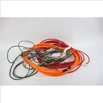 Plastic Container With Hose, Power Cord And More, 3 Pieces