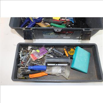 Plastic Toolbox With Hand Tools, 20+ Pieces