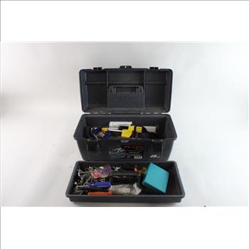 Plastic Toolbox With Hand Tools, 20+ Pieces