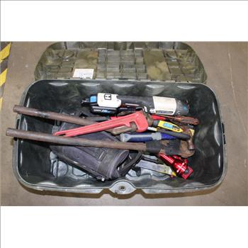 Plastic Tote With Tools, 10+ Pieces