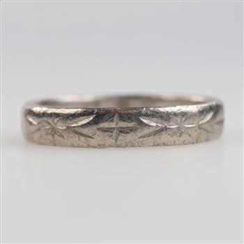 Platinum Carved Band