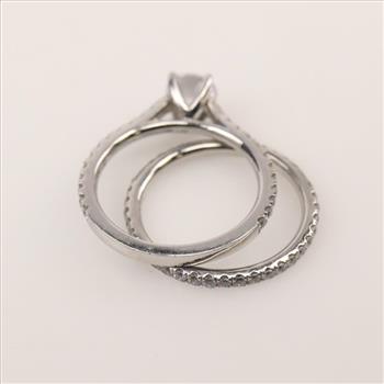 Platinum Cubic Zirconia Bridal Set