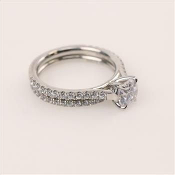 Platinum Cubic Zirconia Bridal Set