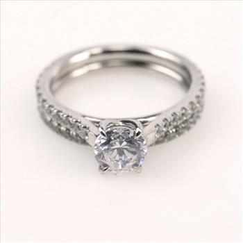 Platinum Cubic Zirconia Bridal Set