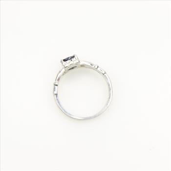 Platinum Diamond And Sapphire Claddagh Hands Ring