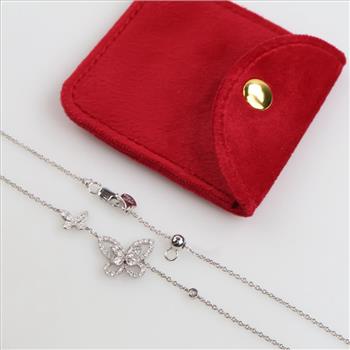 Platinum Diamond Butterfly Necklace
