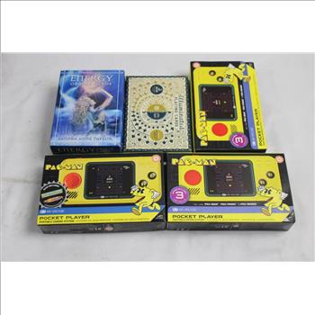 Playing Cards, Pac-man Pocket Player, And More