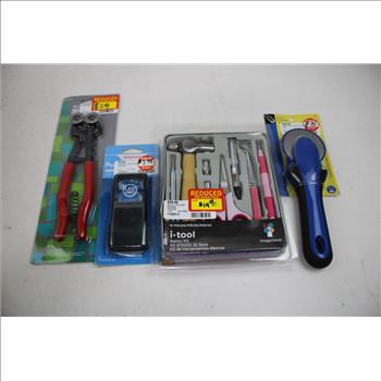 Point Driver, Fabric Cutter, Pocket Magnifier, And More, 7 Pieces