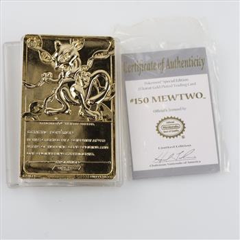 Pokemon Edition 1999 MewTwo Trading Card W/ COA