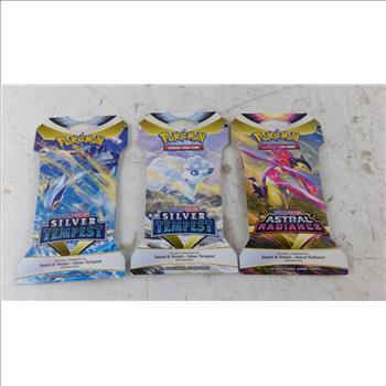 Pokemon Sword & Sheild Silver Tempest  Trading Card Boost Packs And More 3 Pieces