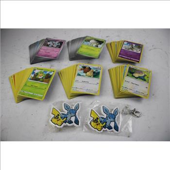 Pokemon Trading Cards, Pokemon Rubber Key Chain Attachments, 100+ Pieces