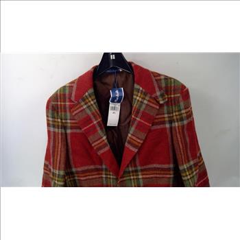 Polo By Ralph Lauren Men's Tweed Plaid Jacket, Size 40L