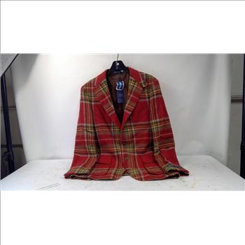 Polo By Ralph Lauren Men's Tweed Plaid Jacket, Size 40L