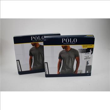 POLO Ralph Lauren Classic Fit 3-Pack Crew Shirts, Large, 2 Pieces