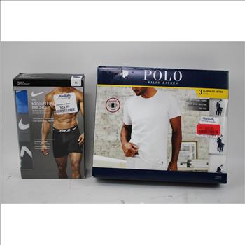 POLO Ralph Lauren Crew Shirts Pack, Boxer Brief Pack, Medium, 2 Pieces