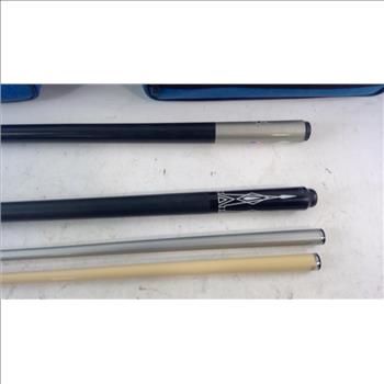 Pool Cue Case With Pool Cues, 3 Pieces