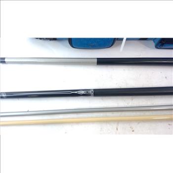 Pool Cue Case With Pool Cues, 3 Pieces