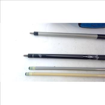 Pool Cue Case With Pool Cues, 3 Pieces