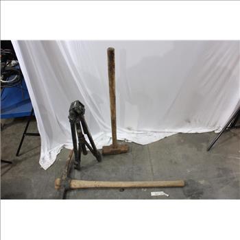 Pool Cues, LED Working Light, Ambico Tripod, Frog Statue And More, 3+ Pieces