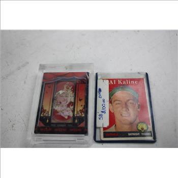 Pop Mart Skullpanda Display Card, And Al Kaline Detroit Tigers Card, 2 Pieces