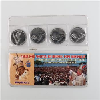 Pope John Paul II Coin Set, Democratic Republic Of Congo