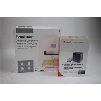 Portable DVD Player, Portable Doorbell, Ambient Lamp, HDTV Indoor Antenna, 4 Pieces
