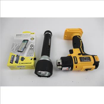 Portable Jump Starter, Cordless Heat Gun, Mobile Device Mount, And More, 7 Pieces