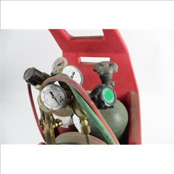 Portable Torch Kit With Oxygen And Acetylene Tanks