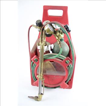 Portable Torch Kit With Oxygen And Acetylene Tanks