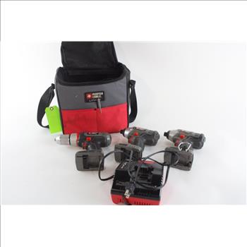 Porter Cable Cordless Drills & Charger, 4 Pieces