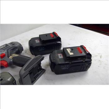 Porter Cable Drill/Drivers, Work Light, 3 Pieces With Battery Packs