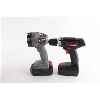 Porter Cable Flashlight And More, 3 Pieces