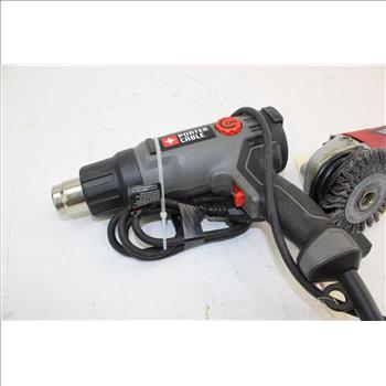 Porter Cable Heat Gun & Hyper Tough Angle Grinder; 2 Pieces