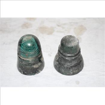 Power Line Glass Insulators, 14 Pieces