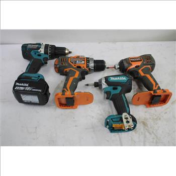 Power Tool Lot - Ridgid, Milwaukee, Makita