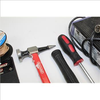 Powerbuilt Metric Sockets, Husky Cb 43 Ratchet, Screwdrivers, & More In Tool Box; 5+ Pieces