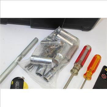 Powerbuilt Metric Sockets, Husky Cb 43 Ratchet, Screwdrivers, & More In Tool Box; 5+ Pieces
