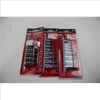 Powerbuilt Zeon Hex Bit Socket Sets, 3 Pieces